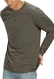 T-shirts à manches longues pour hommes Mélange de coton et polyester de qualité supérieure Séchage rapide Léger et respirant Hauts décontractés et vêtements de sport - Product Image 5