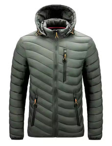 Veste en duvet d'hiver pour hommes de haute qualité avec col à capuche Design en laine chaude Service OEM disponible - Product Image 5