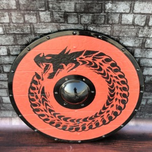 Elegante escudo vikingo Individual de acero de alto carbono Logotipo preciso Grado de bricolaje Diseño personalizado Mango de cuero OEM Autodefensa - Product Image 2