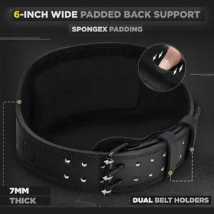 เข็มขัดหนัง PU สำหรับผู้ชายและผู้หญิง, เข็มขัดหนังพยุงหลังยกน้ำหนักเข็มขัดหนังสำหรับผู้ชายผู้หญิงปักโลโก้ของคุณเอง - Product Image 6