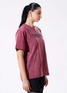 Camiseta de manga corta para mujer, camiseta de gran tamaño con lavado ácido, transpirable para niñas, camiseta en blanco de moda para mujer - Product Image 3