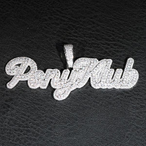 VVS Clarity Diamonds Pendentif en or blanc 14 carats Bijoux fins Hip Hop Accessoire pour homme Pendentifs fins et breloques glacés - Product Image 5