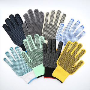 Guantes de Seguridad de Algodón con Puño Tejido, Textura Completa, Antideslizantes, de Uso General, con Patrón de Puntos de Microdiamantes en Relieve - Product Image 1