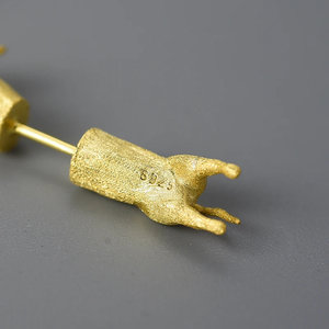 Pendientes de moda con diseño de perro salchicha corriendo, joyería de aleación bonita con circonita, perla y diamante como piedras principales, para fiesta o regalo - Product Image 4