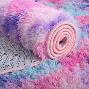 Factory Price High Quality Long Hair Shaggy Carpets Custom Living Room Furry Rug