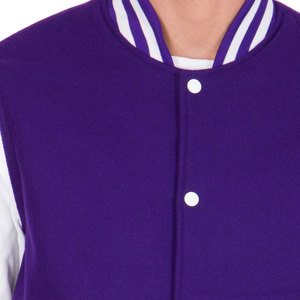 Custom Logo Varsity Letterman <b>Jackets</b> for <b>Men</b> 100% Wool Canvas <b>Light</b> Fabric Hooded Collar Casual Plus Size Winter Wear - Product Image 6