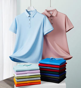 Polo para hombre, ropa de trabajo personalizada, camiseta informal con solapa de manga corta de Color sólido de negocios, ropa de trabajo personalizada, polos - Product Image 4