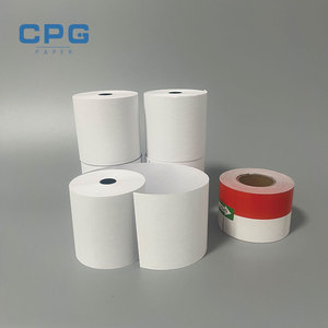 Rouleaux de papier thermique transparents 80x80 pour borne de livraison de colis 57x40mm 55gsm Écologique Faible Abrasion Rouleau de papier thermique pour reçus - Product Image 1