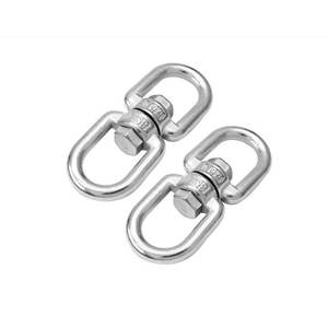LEEMETAL Stainless Steel AISI 304/316 Polished Regular Double Type Chain <b>Swivels</b> Heavy Industry Use 13-87mm Inlet Size 3-Year - Product Image 2