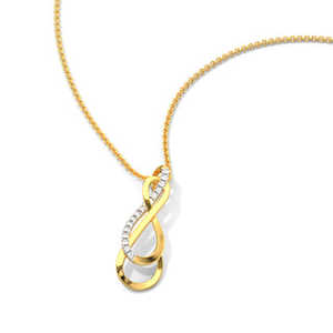 Yellow <b>Gold</b> Petite Diamond Chain <b>Necklace</b> - Product Image 3