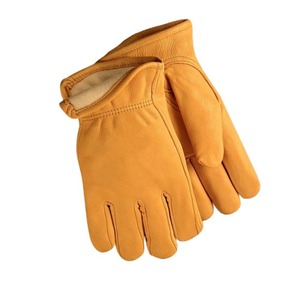 Guantes de conductor de seguridad de cuero de vaca dividido de la mejor calidad, hechos a medida, guantes de trabajo de conducción transpirables de talla grande para la venta en línea - Product Image 3