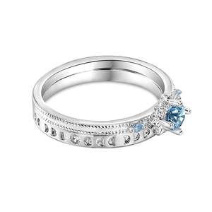 ชุดแหวนแฟชั่นเงินสเตอร์ลิงลายดวงอาทิตย์และดวงจันทร์เจลิยา - Product Image 2