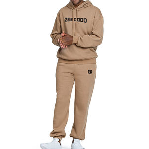 Conjunto Deportivo Unisex de 2 Piezas, Sudadera con Capucha y Cordón Ajustable, Pantalones Cargo, Chándal de Invierno, 100% Algodón, Impresión DTG - Product Image 1