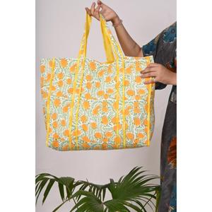 Sac fourre-tout ouvert matelassé à imprimé floral bohème, sac à bandoulière élégant pour femmes, voyages d'hiver et d'été, travail et sorties décontractées - Product Image 2