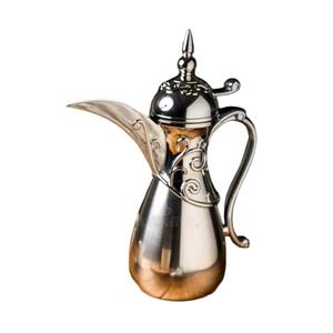Cafetera Dallah de latón hecha a mano de alta calidad con grabado acabado de níquel para vajilla cafetera árabe - Product Image 4