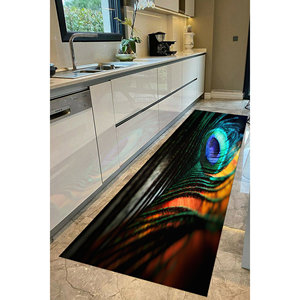 Tapis en plumes de paon, tapis de décoration pour la maison, tapis décoratif, tapis imprimé, tapis à poils doux - Product Image 4