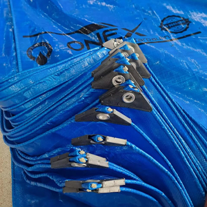 Matériau vierge de bâche PE 180gsm bleu personnalisable Style imperméable et simple avec taille et marque personnalisables - Product Image 1