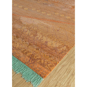 พรมขนสัตว์ถักมือสีน้ำตาลเบจ แมนชาฮ่า ลายเรขาคณิตนามธรรม สำหรับตกแต่งบ้าน ห้องนั่งเล่น ทางเดิน รูปทรงสี่เหลี่ยมผืนผ้า ดีไซน์แบบจิ๊กซอว์ สำหรับวัยรุ่น - Product Image 2