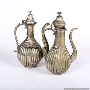 Shiny New Design Coffee Serving Dallah And <b>Kettle</b> With Silver Color Shiny Polished Top Quality Antique Decoration For Tabletop - Product Image 6