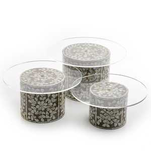 Base de perle de nacre verte, support à Dessert à un niveau/support à gâteau en acrylique/plateau à gâteau pour fête d'anniversaire et de mariage - Product Image 2