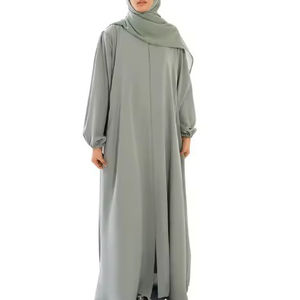 Elegante Abaya Hijab Musulmana para Mujer, Talla Grande, Informal, Moderna, Transpirable, Larga hasta el Suelo, para Uso Diario y Ocasiones Especiales - Product Image 4