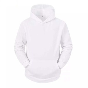Survêtement d'hiver personnalisé brodé pour homme, de haute qualité, à capuche, respirant, en molleton de coton, couleur blanche - Product Image 2