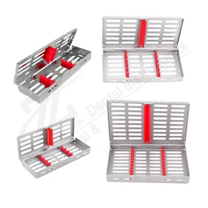 Caja de estante de casetes de instrumentos quirúrgicos dentales con fuente de alimentación manual 3 uds instrumentos restaurativos para esterilización - Product Image 1