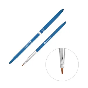 Nail Art Blue Rubber Paint Handle Brush For Beauty