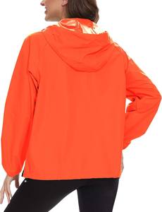 Chaquetas Cortavientos Impermeables con Capucha Personalizadas para Mujer, Servicio OEM, Chaqueta Cortavientos para Mujer, Estilo Pullover - Product Image 2