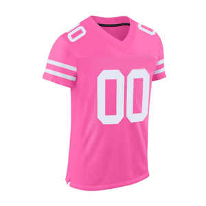 Équipe de sport personnalisée sublimée luxe col en V maille maillots américains personnalisés maillot de football américain vintage pour homme et femme - Product Image 3