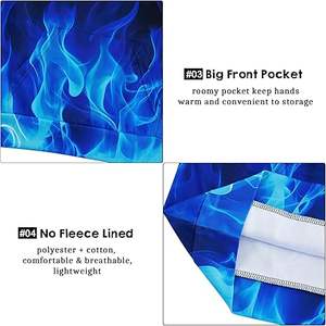 Alta calidad personalizado sublimado impresión Allover patrón sudaderas con capucha polar elegante invierno niños niño con capucha transpirable al por mayor - Product Image 5