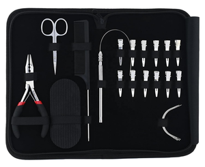 Kit de Herramientas para Extensiones de Cabello, Cuentas Blancas y Negras, Gancho para Tirar de las Extensiones, Alicates para Extensiones de Cabello, Herramientas Multiusos para el Cuidado y Peinado del Cabello - Product Image 4