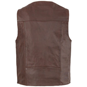 Gilet en cuir ciré vert décontracté d'hiver respirant avec impression de logo personnalisé, services ODM, multi-poches, marque privée, prix bas - Product Image 6