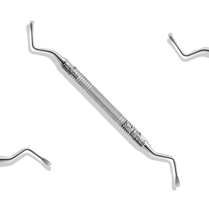 Lucas Surgical 4mm Cuchara de acero inoxidable de un solo extremo Ortodoncia Cureta de hueso Manual 1,8mm de ancho Instrumentos dentales dentados - Product Image 3