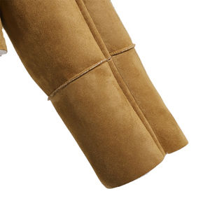 Chaqueta de Cuero Genuino Estilo 2025 con Cuello de Borrego, Chaqueta de Cuero para Mujer de Buena Calidad con Servicio Personalizado - Product Image 5