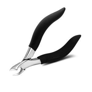 Cortaúñas de agarre negro para el cuidado de las uñas con Hoja curva en forma de luna de acero inoxidable para uso en belleza y bebés - Product Image 1