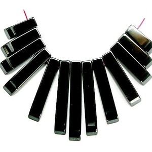 Lot de 13 perles pendentifs en hématite noire de 13-30 mm, forme irrégulière, pour la fabrication de bijoux - Product Image 1