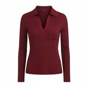 2025เสื้อลำลองแขนยาวของผู้หญิง, ใหม่เสื้อแฟชั่นฤดูใบไม้ร่วงและฤดูหนาวมีปกกระเป๋าด้านหน้าโลโก้แบบสวมหัว - Product Image 1