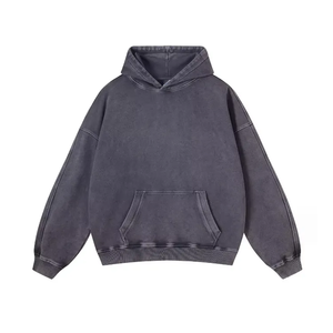 Sudadera con capucha de rizo francés de peso pesado para hombre, jersey de gran tamaño, Sudadera con capucha de algodón 100%, Color gris personalizado, el mejor precio razonable, venta 2024 - Product Image 4