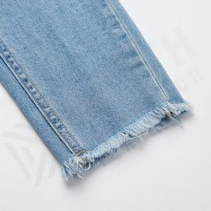 Jeans Rectos Casuales Transpirables Personalizados, Nuevo Diseño, Denim para Mujer, Súper Desgastados, Color Personalizado, Moda Premium - Product Image 6