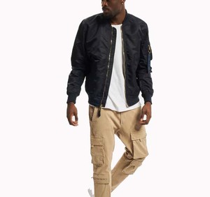 Blouson Bomber Homme Personnalisé de Haute Qualité, Veste Décontractée en Toile, Col Montant, Respirant, Séchage Rapide, Hiver, Style Urbain - Product Image 4