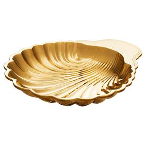 Luxury Leaf Design Silver & Gold Metal Serving Tray <b>Set</b> with Decorative 2-Tier Cupcake <b>Stand</b> for Home Decor - Product Image 6