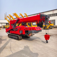 Grue araignée 10T personnalisable certifiée CE, grue sur chenilles compacte pour la construction en terrain complexe extérieur et le levage