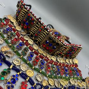 เครื่องประดับทำมือแบบชนเผ่าอัฟกัน วินเทจ แฟชั่น ของตกแต่งสำหรับผู้หญิง เสื้อผ้าแบบดั้งเดิม - Product Image 3