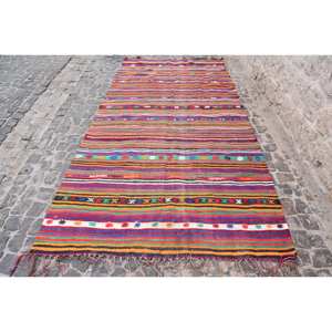 Tapis en laine beige ethnique classique 5.6x10.8 pieds Vintage Style turc Patchwork Rectangle Design pour salon couloir Latex - Product Image 1