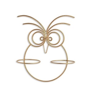 Macetas de metal en forma de búho con macetas blancas Eleva tu espacio con diseños de moda Macetas colgantes para balcón Sala de estar - Product Image 4