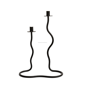 <b>Black</b> Metal <b>Candlestick</b> <b>Holder</b> for Home Decor Desktop Wedding or Party - Product Image 6