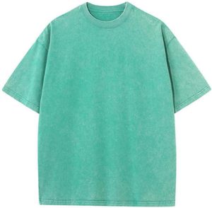 T-shirt classique surdimensionné lavé à l'acide avec matériau en coton doux et léger de style délavé vintage et design décontracté confortable - Product Image 4