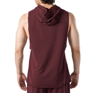 Conjunto Deportivo de Bajo Precio, Camiseta sin Mangas y Sudadera con Capucha de Algodón y Poliéster Elástico, Ropa Deportiva para Correr, Entrenamiento y Atletismo - Product Image 5