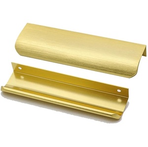 Tirador de cajón de aluminio negro para el hogar, cocina, oficina, muebles, puerta, cajón, armario, manija 2024 - Product Image 4